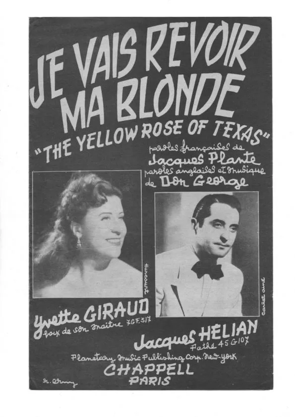 télécharger la partition d'accordéon Je vais revoir ma blonde (The yellow rose of Texas) au format PDF