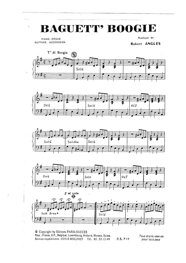 télécharger la partition d'accordéon Baguett' Boogie au format PDF