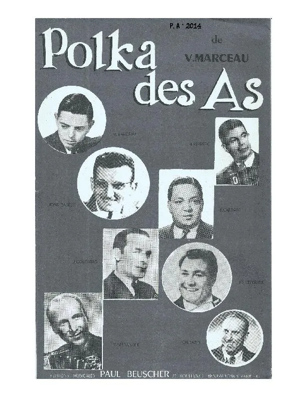 télécharger la partition d'accordéon Polka des as au format PDF