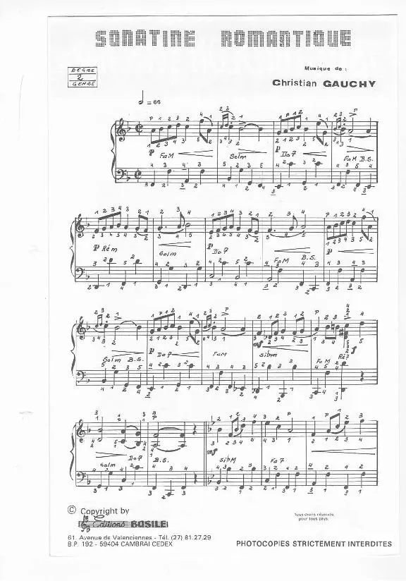 télécharger la partition d'accordéon Sonatine Romantique au format PDF