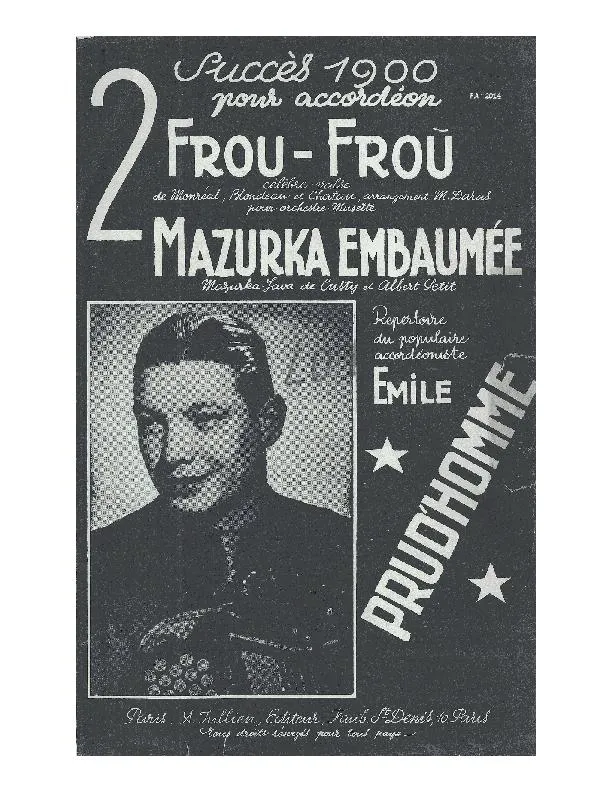 télécharger la partition d'accordéon Mazurka embaumée au format PDF