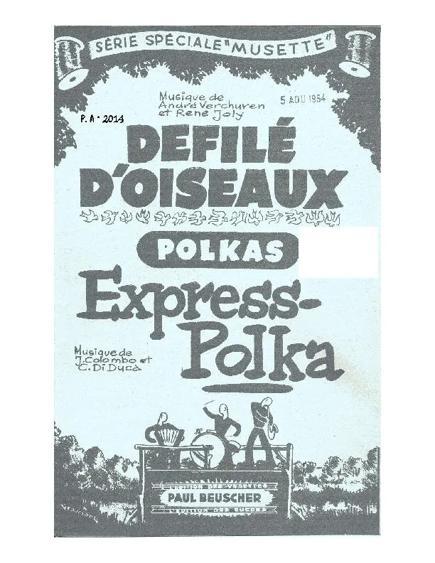 télécharger la partition d'accordéon Défilé d'oiseaux (Polka) au format PDF