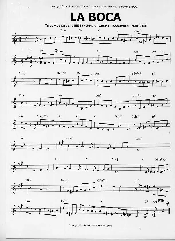 télécharger la partition d'accordéon La Boca (Tango Argentin) au format PDF