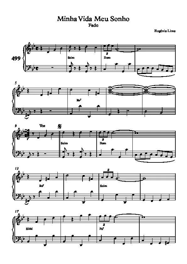 télécharger la partition d'accordéon Minha Vida Meu Sonho (Fado) au format PDF