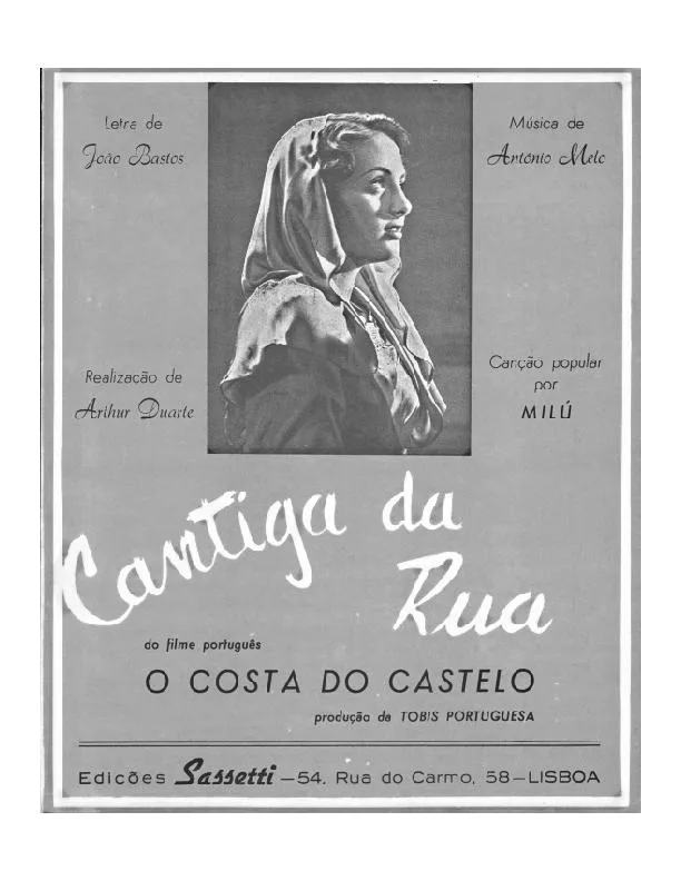 télécharger la partition d'accordéon Cantiga da rua (Du film : O costa do castelo) (Marche) au format PDF