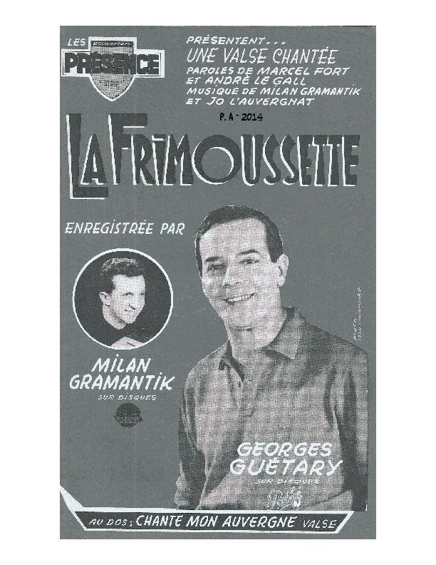 télécharger la partition d'accordéon La Frimoussette (Orchestration Complète) (Valse Chantée) au format PDF