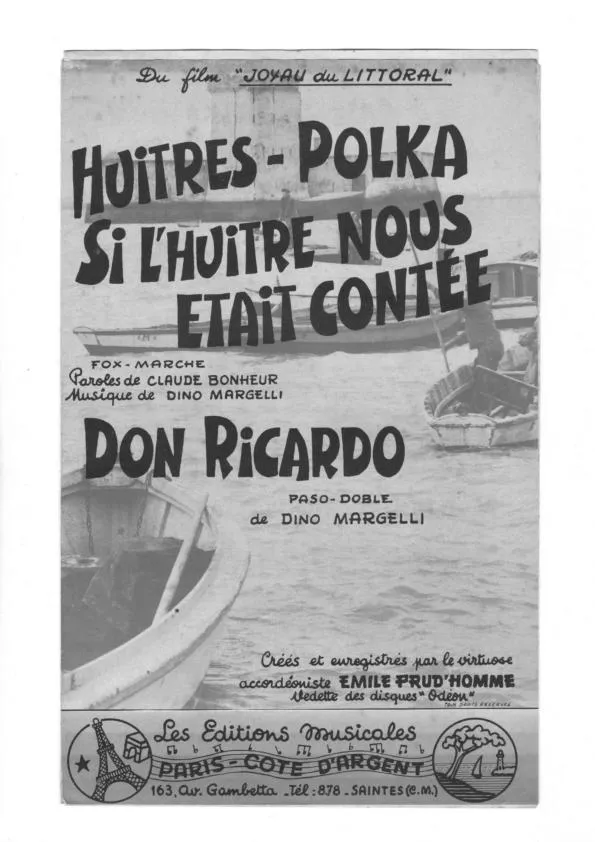 télécharger la partition d'accordéon Huîtres Polka + Si l’huître nous était contée (Du film : Joyau du Littoral) (Orchestration Complète) au format PDF