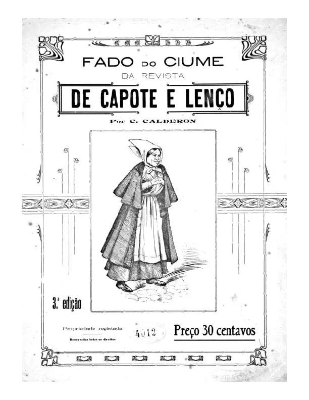 télécharger la partition d'accordéon Fado do ciume (De la revue : De capote e lenço) au format PDF