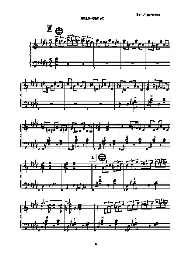 télécharger la partition d'accordéon Jazz Waltz au format PDF