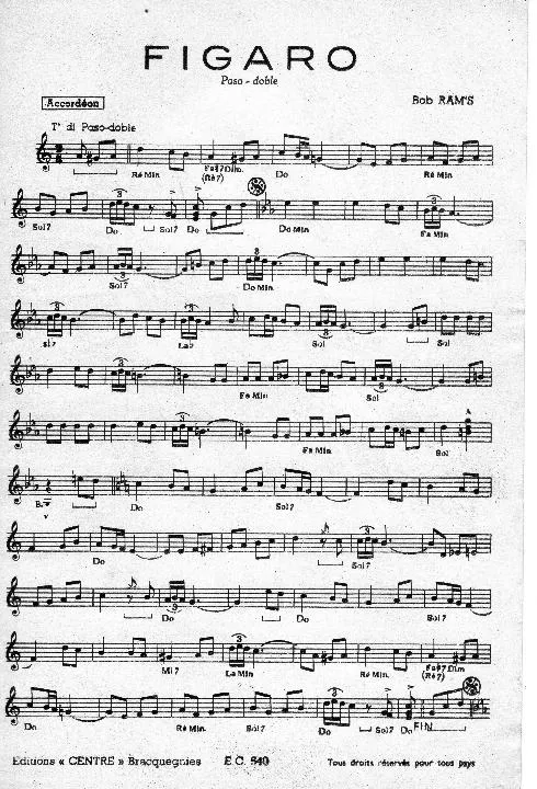 télécharger la partition d'accordéon Figaro (Paso Doble) au format PDF