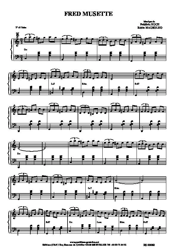 télécharger la partition d'accordéon Fred Musette (Valse) au format PDF