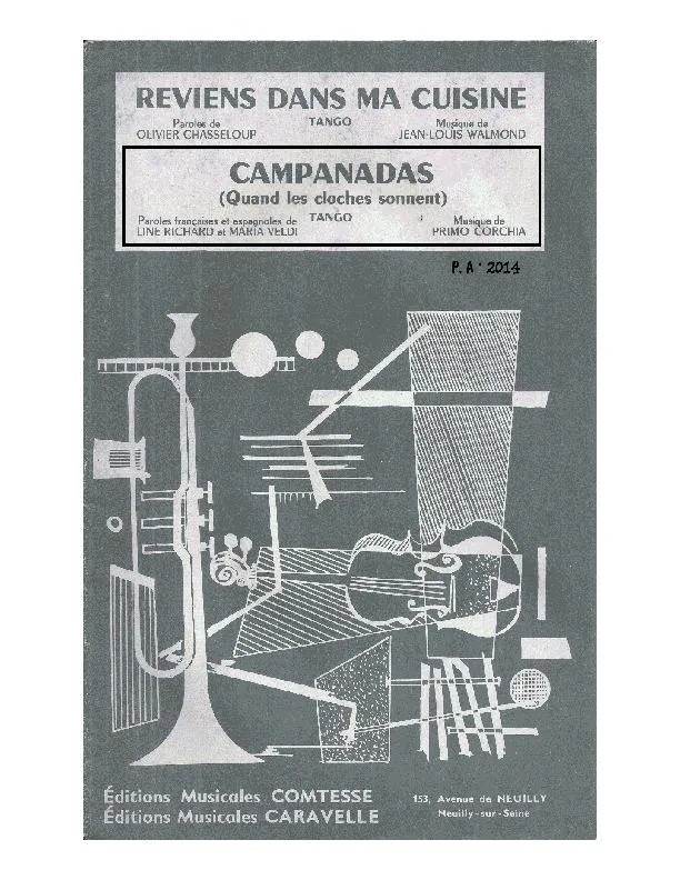 télécharger la partition d'accordéon Campanadas (Quand les cloches sonnent) (Orchestration Complète) (Tango) au format PDF