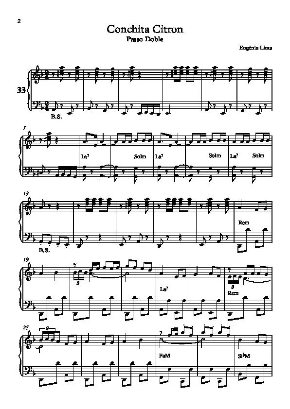 télécharger la partition d'accordéon Conchita Citron (Paso Doble) au format PDF