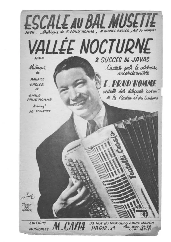 télécharger la partition d'accordéon Escale au bal musette (Java) au format PDF