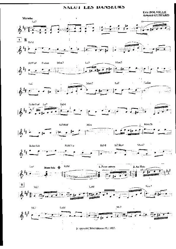 télécharger la partition d'accordéon Salut les danseurs (Marche) au format PDF