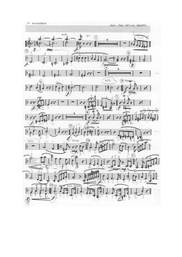 télécharger la partition d'accordéon Medley Edith Piaf n°2 (Arrangement Célino Bratti) (3ème Accordéon) au format PDF