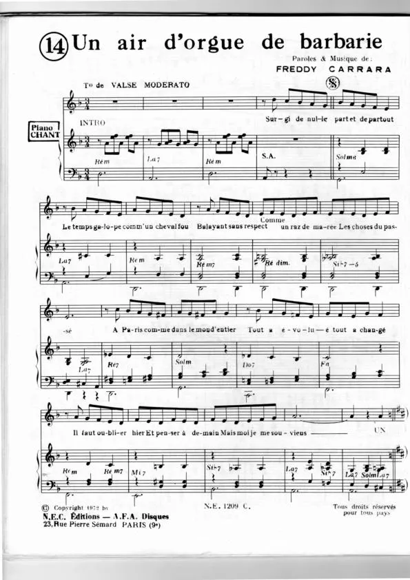 télécharger la partition d'accordéon Un air d'orgue de barbarie (Duo d'Accordéons) (Valse Chantée) au format PDF
