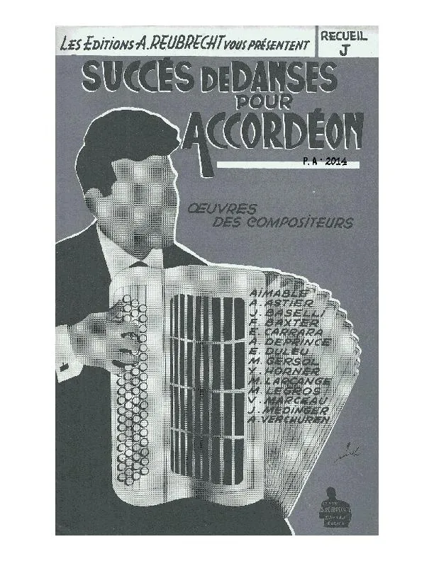 télécharger la partition d'accordéon Recueil Succès de Danses pour accordéon (Recueil J) (13 Titres) au format PDF