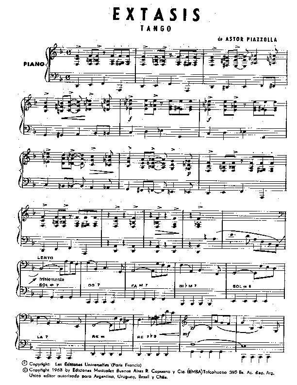 télécharger la partition d'accordéon Extasis (Tango) au format PDF
