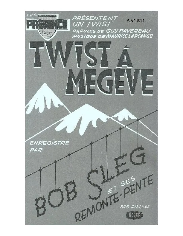 télécharger la partition d'accordéon Twist à Megève au format PDF