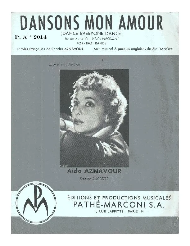 télécharger la partition d'accordéon Dansons mon Amour (Dance everyone dance) (Fox Trot) au format PDF
