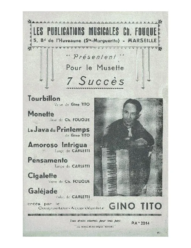 télécharger la partition d'accordéon Recueil : Pour le Musette 7 Succès au format PDF