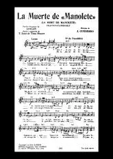 télécharger la partition d'accordéon La mort de Manolete (La Muerte de Monolete) (Paso Doble Chanté) au format PDF
