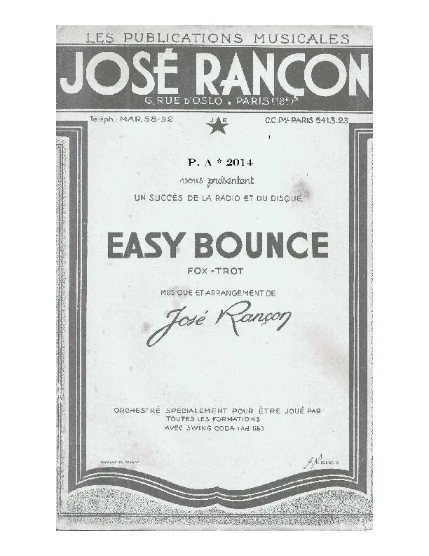 télécharger la partition d'accordéon Easy Bounce (Fox Trot) au format PDF