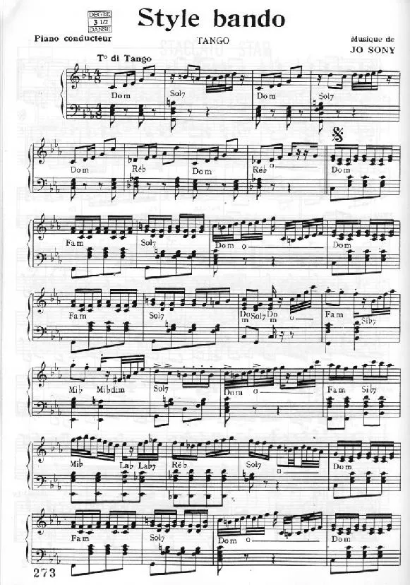 télécharger la partition d'accordéon Style Bando (Tango) au format PDF