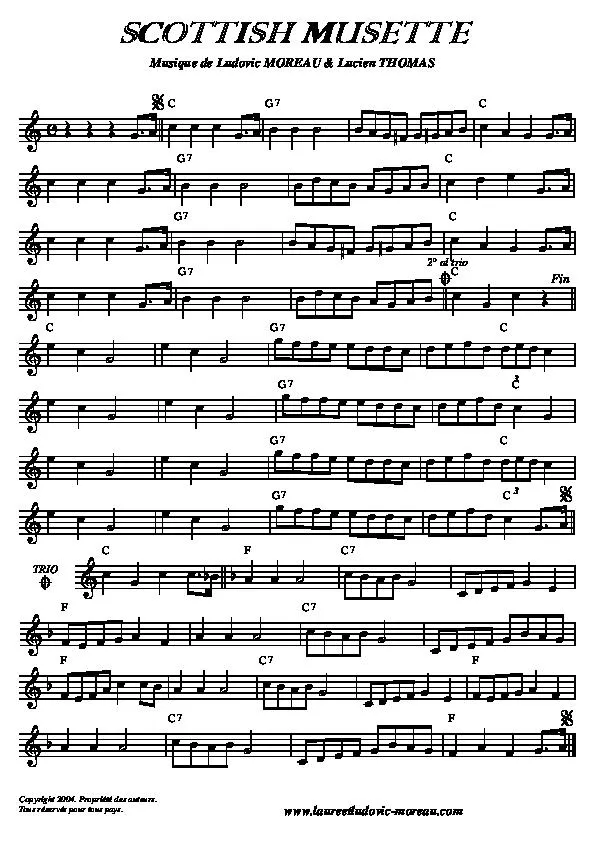 télécharger la partition d'accordéon Scottish Musette au format PDF