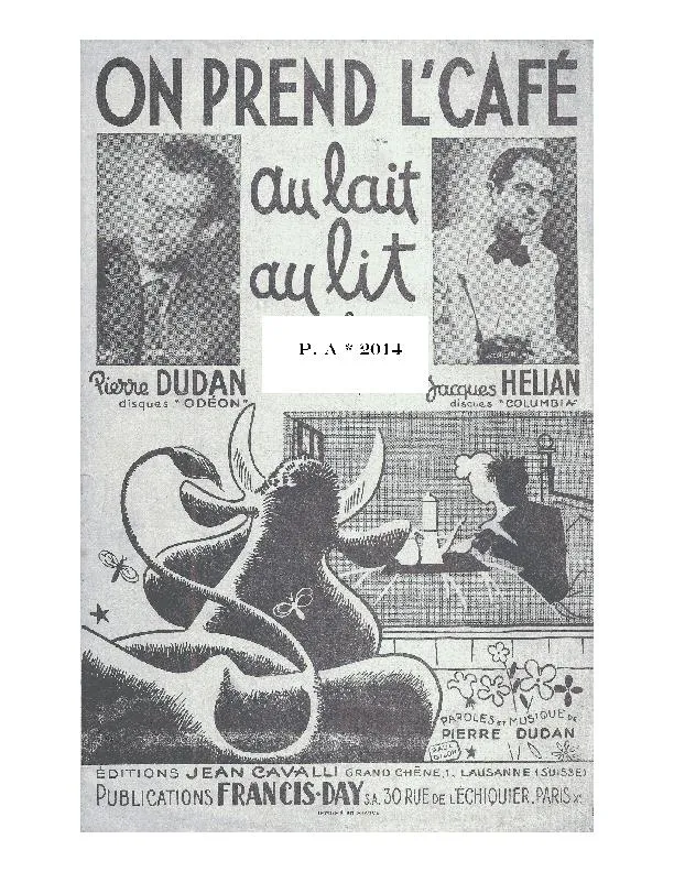 télécharger la partition d'accordéon On prend l' café au lait au lit (Valse Chantée) au format PDF