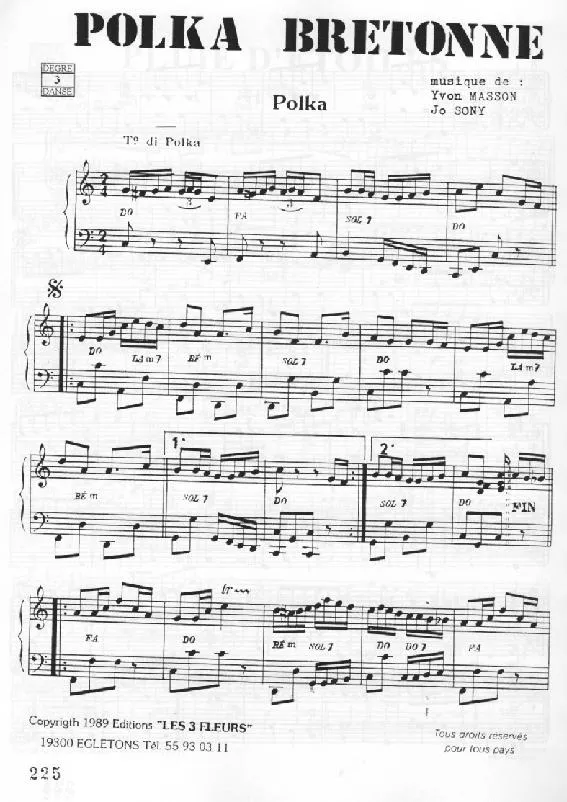 télécharger la partition d'accordéon Polka Bretonne au format PDF