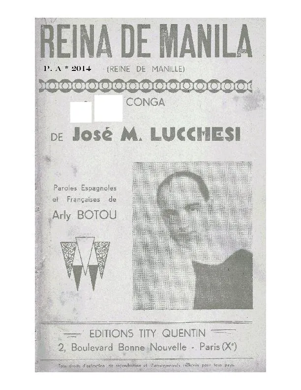 télécharger la partition d'accordéon Reina de Manila (Reine de Manille) (Orchestration Complète) (Conga) au format PDF