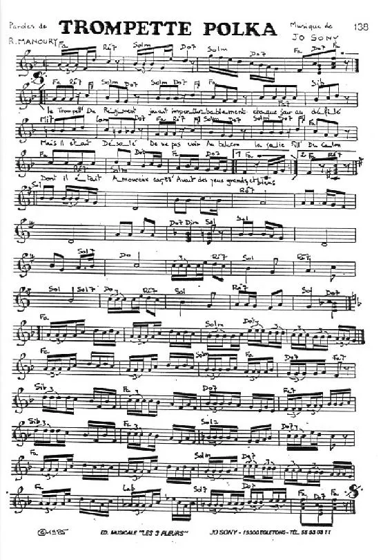 télécharger la partition d'accordéon Trompette Polka au format PDF