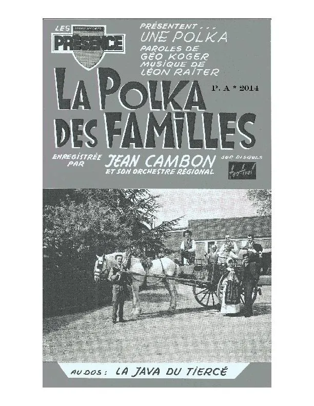 télécharger la partition d'accordéon La polka des familles (Orchestration Complète) au format PDF