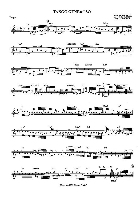 télécharger la partition d'accordéon Tango Généroso (Generoso) au format PDF