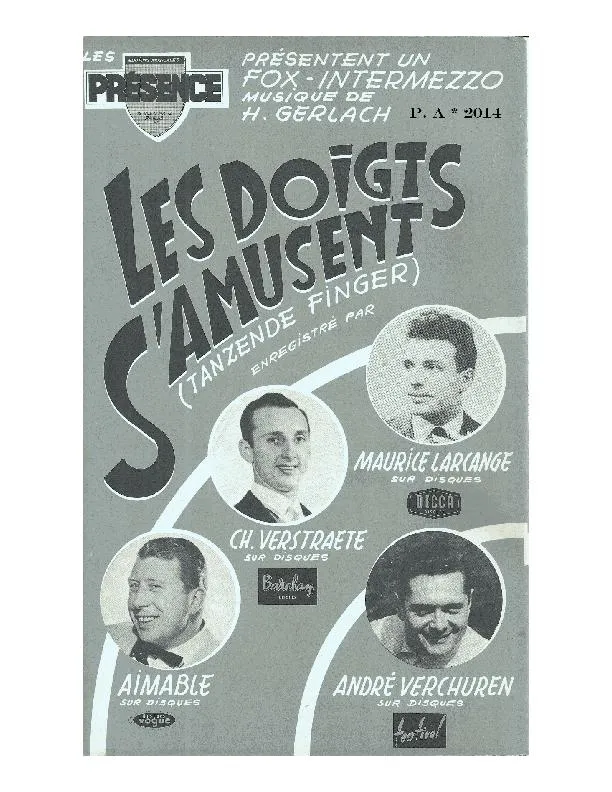 télécharger la partition d'accordéon Les doigts s'amusent (Tanzende Finger) (Orchestration Complète) (Fox Intermezzo) au format PDF