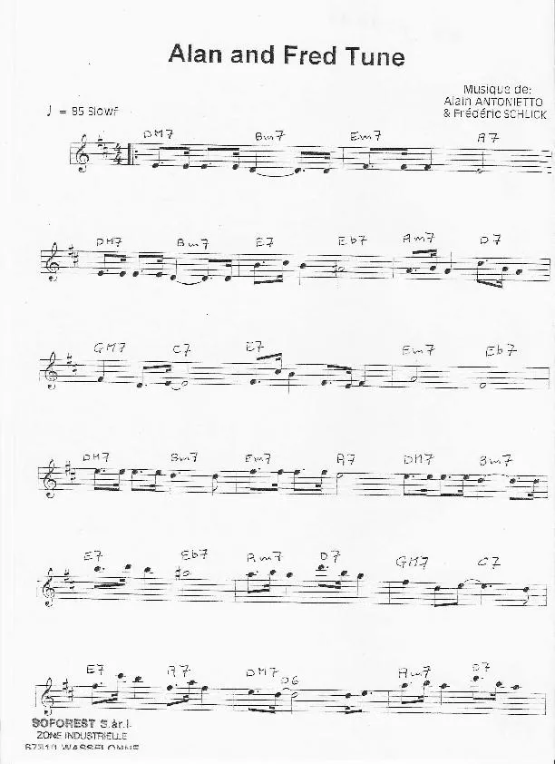 télécharger la partition d'accordéon Alan and Fred Tune (Slow) au format PDF