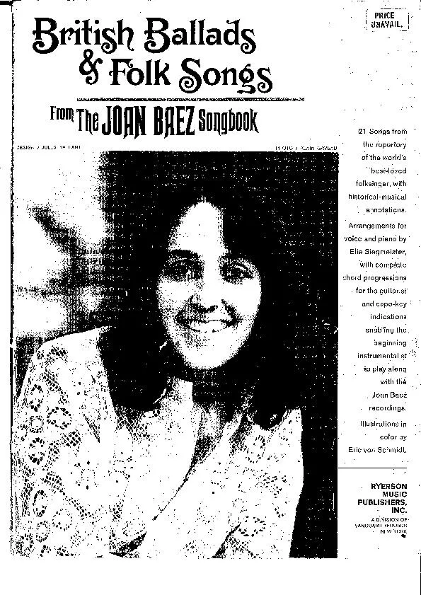 télécharger la partition d'accordéon British ballads & Folk songs from the Joan Baez Songbook au format PDF