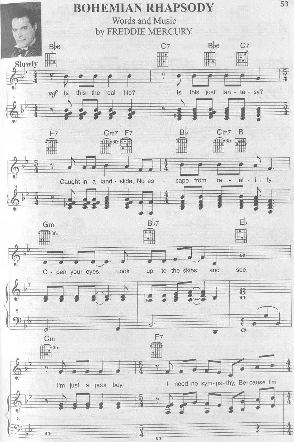 télécharger la partition d'accordéon Queen : Piano & Voice au format PDF