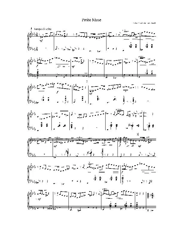 télécharger la partition d'accordéon Petite Muse (Valse) au format PDF