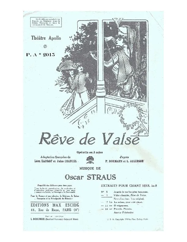 télécharger la partition d'accordéon Rêve de valse n°7 bis (Rêve de valse Rêve d'un jour) au format PDF
