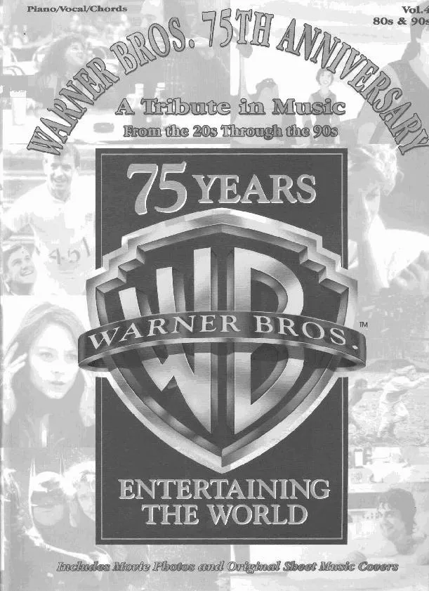 télécharger la partition d'accordéon Warner Bros 75th Anniversary (Vol n°4 80s & 90s) (27 titres) au format PDF