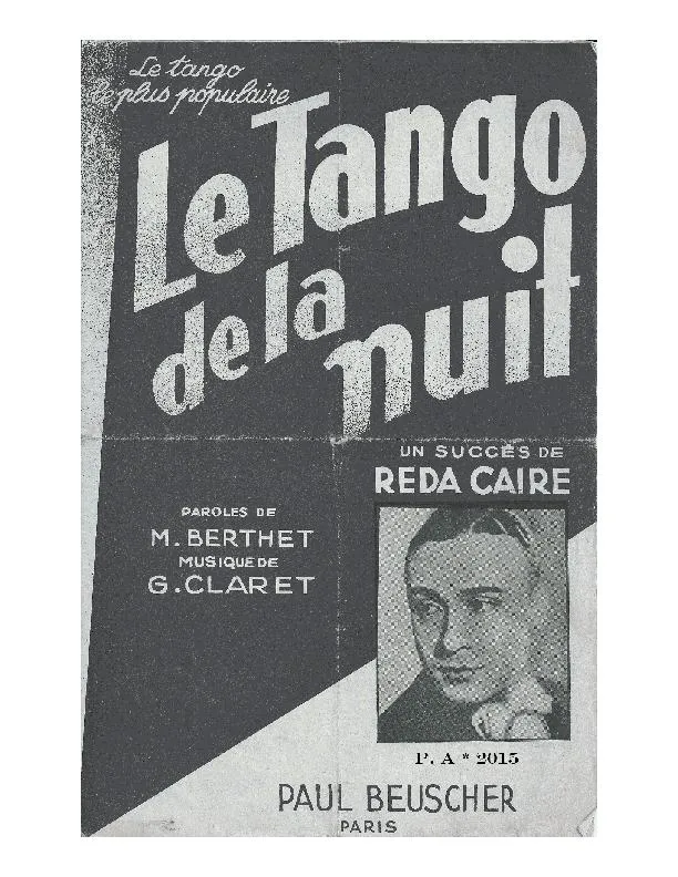 télécharger la partition d'accordéon Le tango de la nuit au format PDF