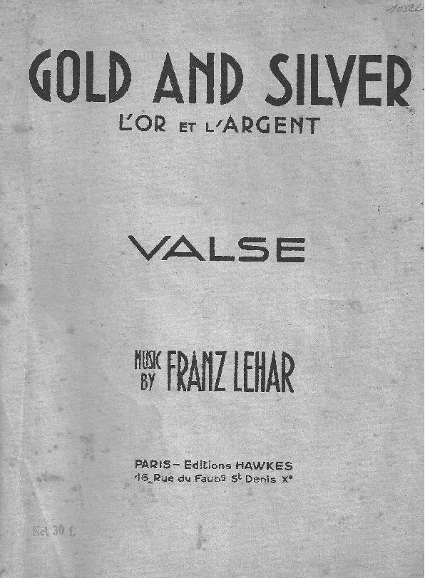 télécharger la partition d'accordéon Gold and Silver (Gold und Silber) (L'Or et l'Argent) (Valse) au format PDF