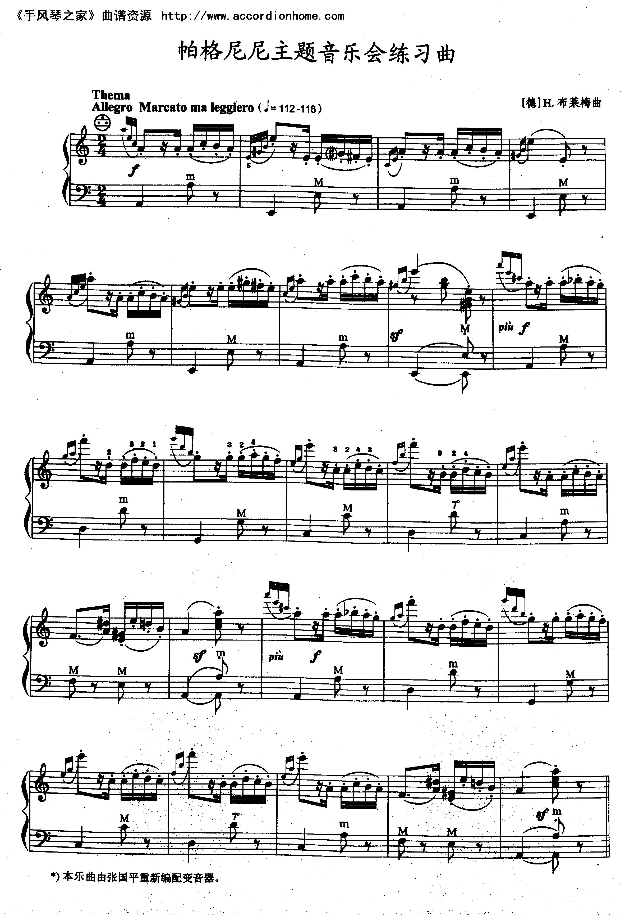 télécharger la partition d'accordéon Paganiniana Etudes au format PDF