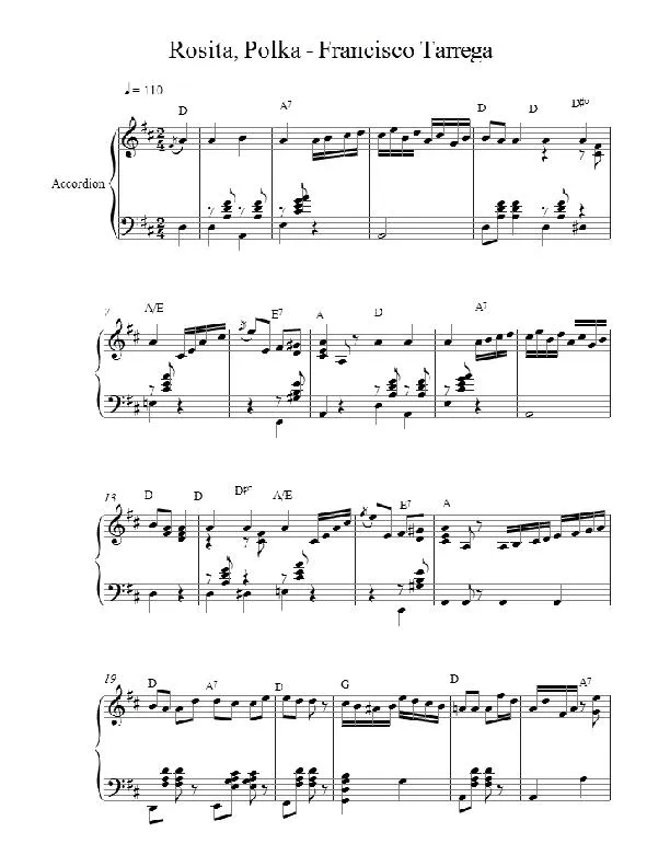 télécharger la partition d'accordéon Rosita (Polka) au format PDF