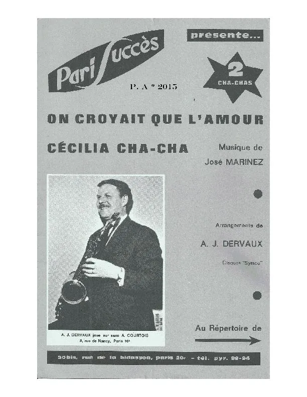 télécharger la partition d'accordéon Cécilia Cha Cha (Arrangement : André-Jean Dervaux) (Orchestration Complète) au format PDF