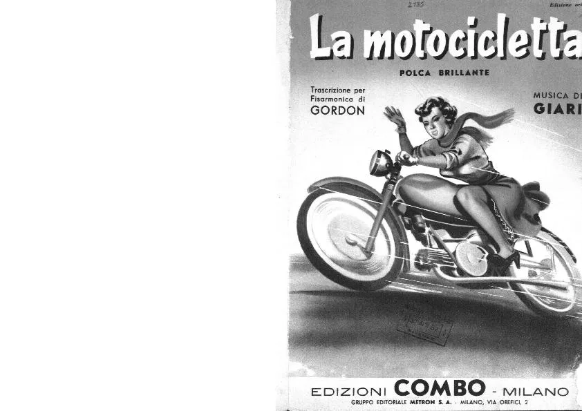 télécharger la partition d'accordéon La motocicletta (Arrangement V Gordon) (Polka) au format PDF