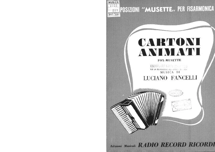 télécharger la partition d'accordéon Cartoni Animati (Fox Musette) au format PDF